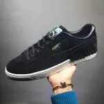 chaussures puma suede olympian fringed design black